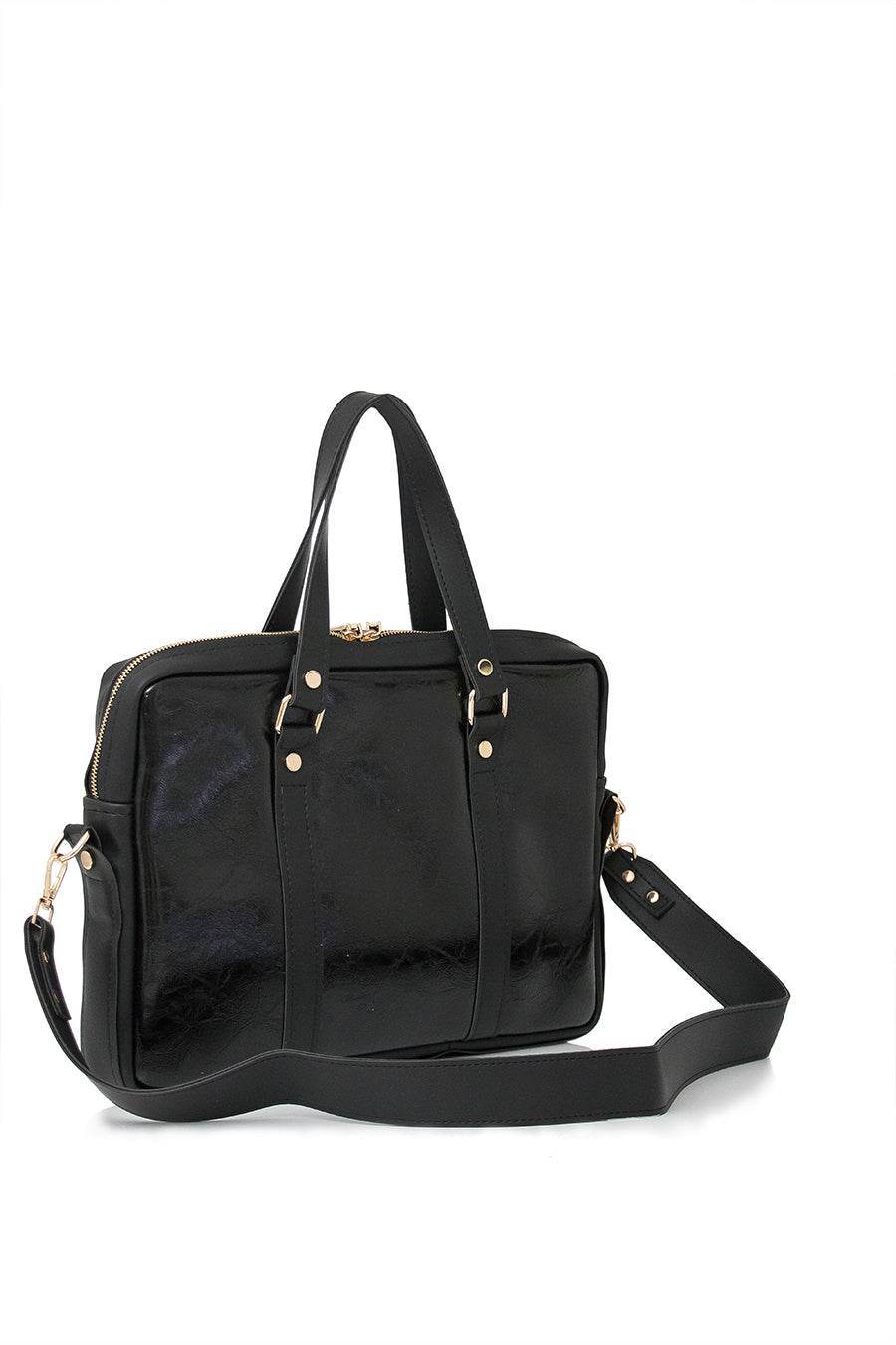 BUSINESS BAG - torba za laptop - lakirana crno - Lovely Boutique HR