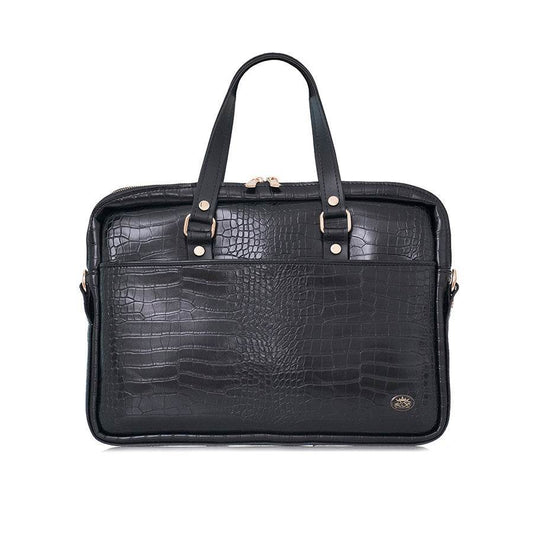 BUSINESS BAG - torba za laptop - kroko crno - Lovely Boutique HR