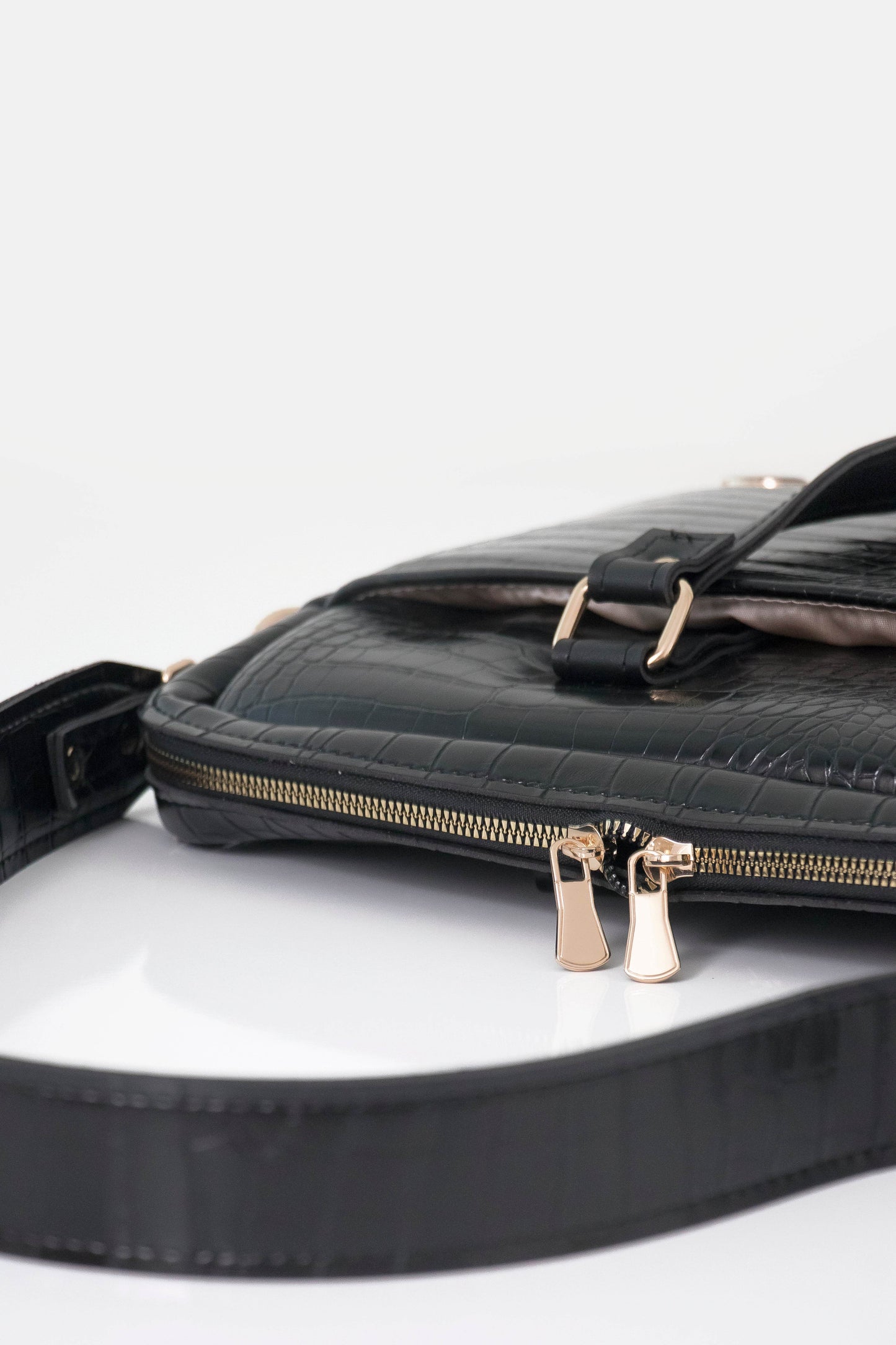 BUSINESS BAG - torba za laptop - kroko crno - Lovely Boutique HR