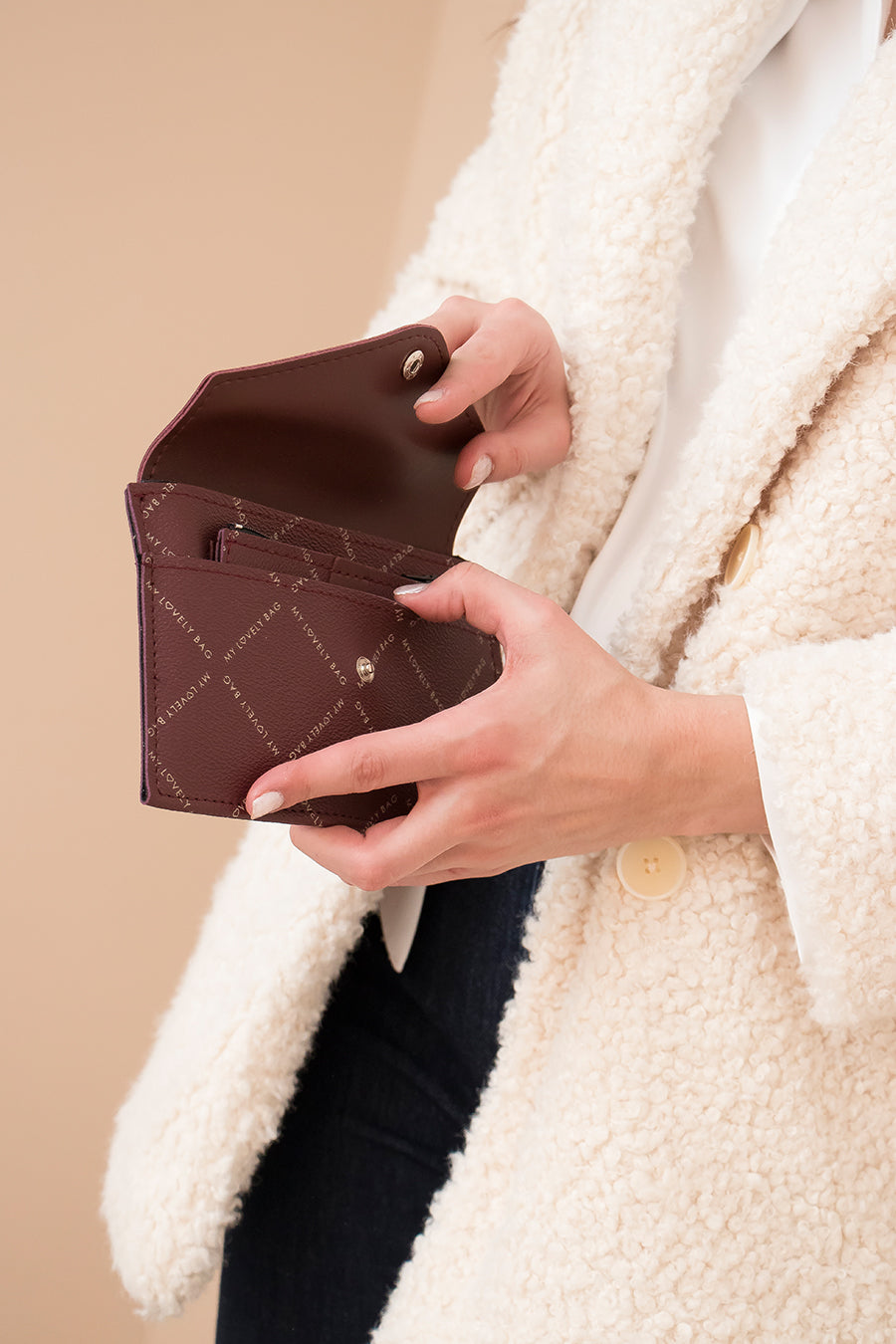LOVELY WALLET - 2u1 novčanik - MLB bordo