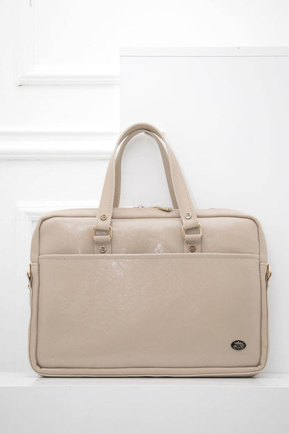 BUSINESS BAG - torba za laptop - lakirana bež - Lovely Boutique HR