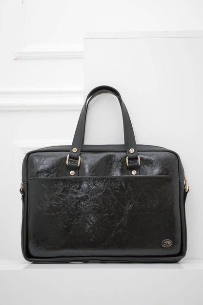 BUSINESS BAG - torba za laptop - lakirana crno - Lovely Boutique HR