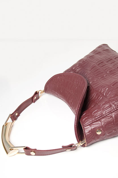 ALINA - croco burgundy