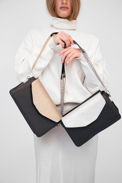 GRETA - crno/srebreno