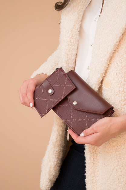 LOVELY WALLET - 2in1 wallet - MLB burgundy