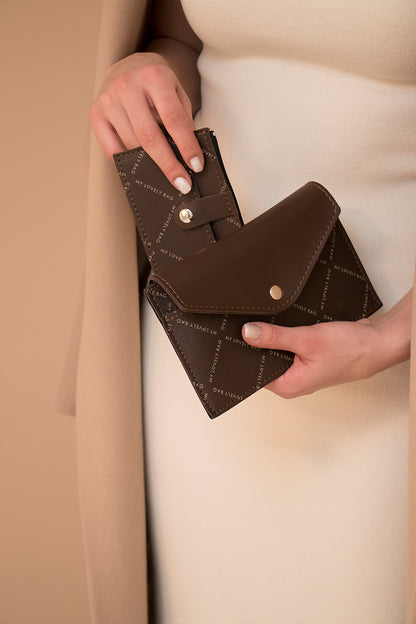 LOVELY WALLET - 2in1 wallet - MLB brown