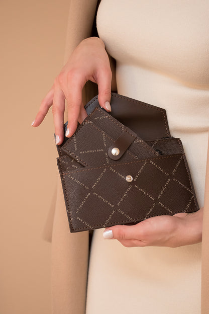 LOVELY WALLET - 2in1 wallet - MLB brown